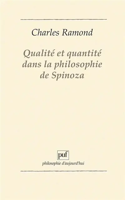 Qualité et quantité dans la philosophie de Spinoza