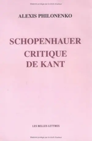Schopenhauer, critique de Kant