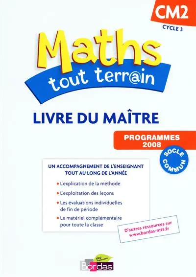 Maths tout terr@in CM2 cycle 3 : livre du maître