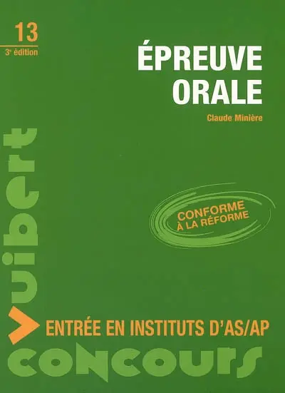 Epreuve orale : entrée en instituts d'AS-AP