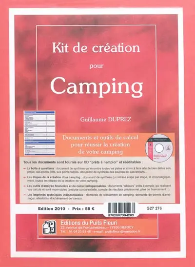 Kit de création pour camping : documents et outils de calcul pour réussir la création de votre camping