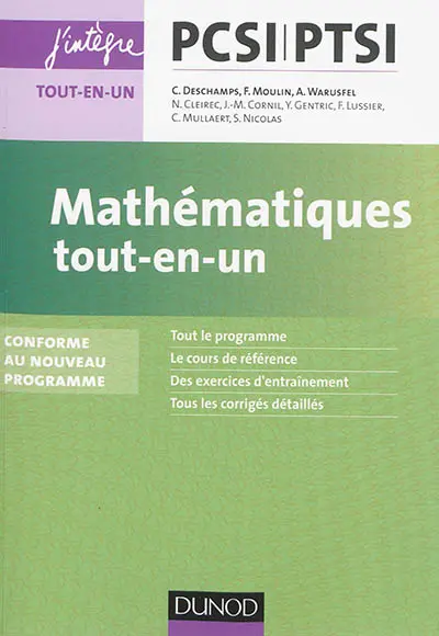 Mathématiques tout-en-un PCSI-PTSI : conforme au nouveau programme