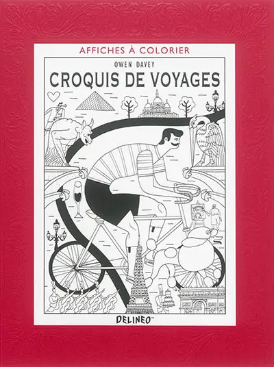 Affiches à colorier : croquis de voyages