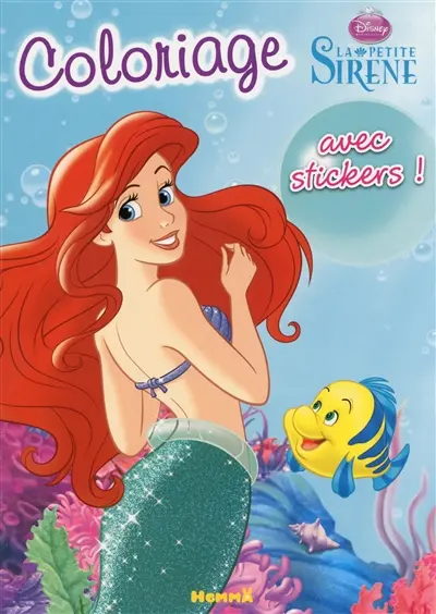 La petite sirène : coloriage avec stickers