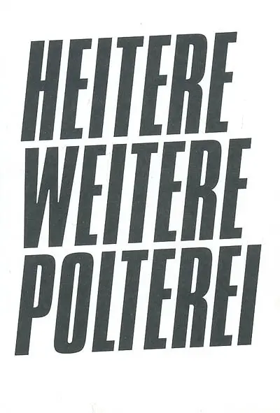 Heitere weitere polterei : Tere Recarens