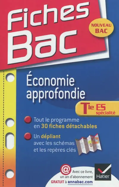 Economie approfondie, terminale ES, enseignement de spécialité