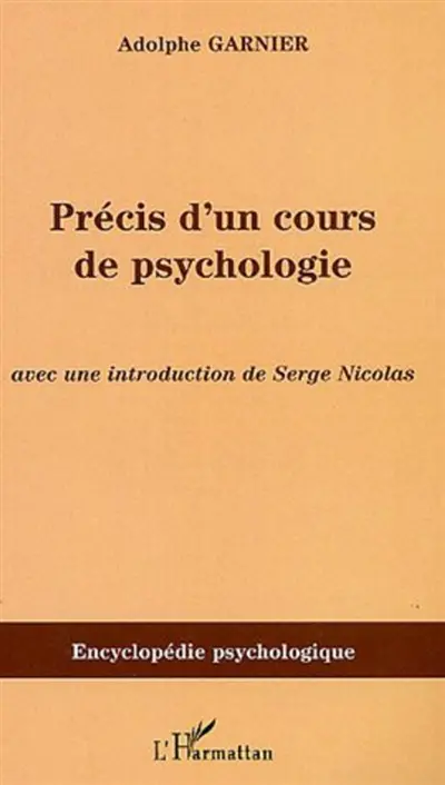 Précis d'un cours de psychologie