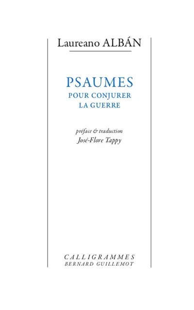 Psaumes pour conjurer la guerre