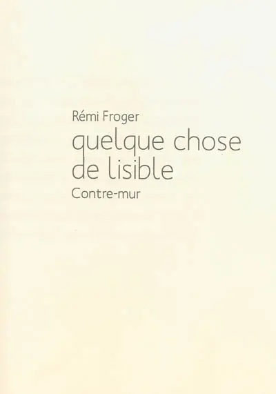 Quelque chose de lisible