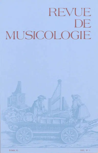 Revue de musicologie, n° 1 (1995)