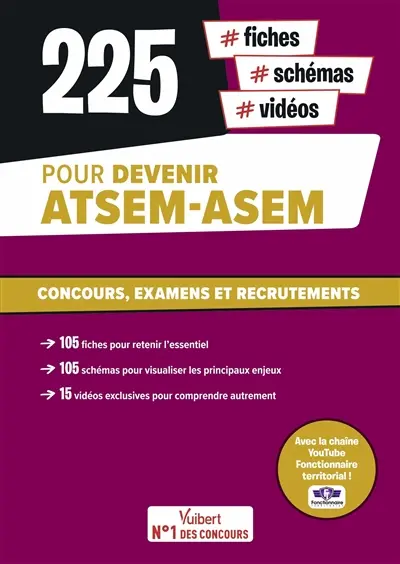 225 #fiches, #schémas, #vidéos pour devenir ATSEM, ASEM : concours, examens et recrutements