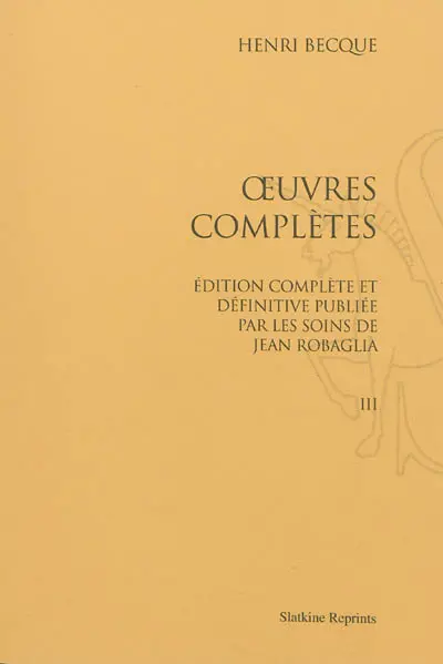 Oeuvres complètes