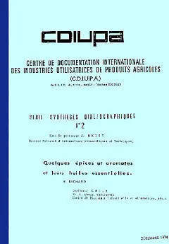 Quelques épices et aromates et leurs huiles essentielles