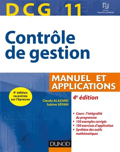 Contrôle de gestion, DCG 11 : manuel et applications