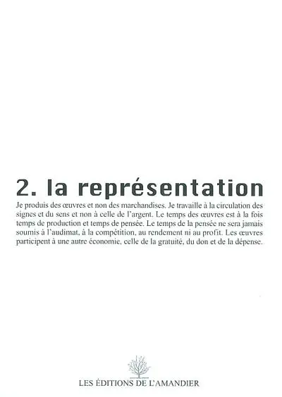 2, La représentation