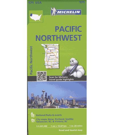 CARTE ZOOM PACIFIC NORTHWEST / PACIFIQUE NORD-OUEST - WASHINGTON OREGON