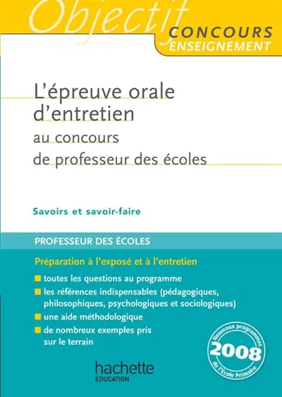 L'épreuve orale d'entretien au CRPE : savoirs et savoir-faire