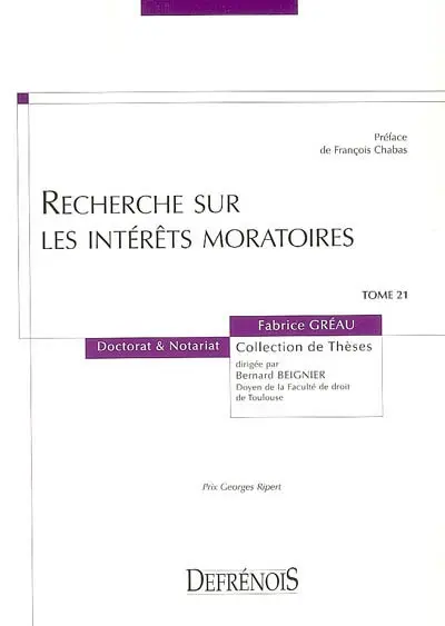 Recherche sur les intérêts moratoires