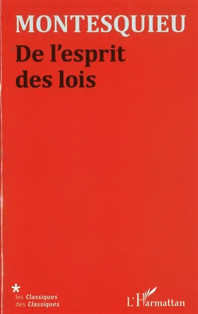 De l'esprit des lois