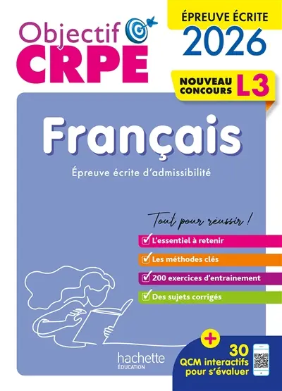 Français : épreuve écrite d'admissibilité L3 : 2026-2027