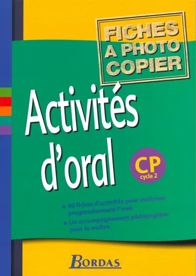 Activités d'oral, CP cycle 2