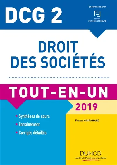 Droit des sociétés, DCG 2 : tout-en-un : 2019