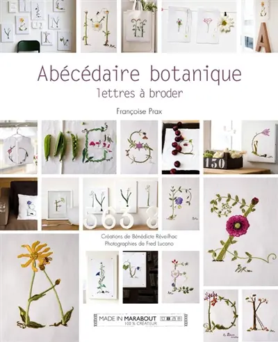 Abécédaire botanique : lettres à broder