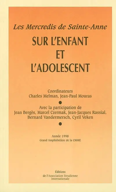 Les mercredis de Sainte-Anne sur l'enfant et l'adolescent