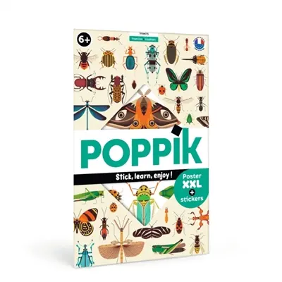Poppik Les insectes : 1 poster + 44 stickers repositionnables