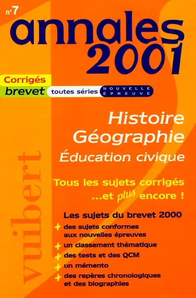 Histoire, géographie, éducation civique : sujets corrigés