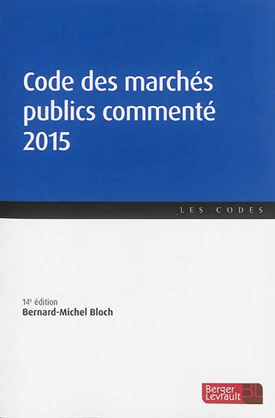 Code des marchés publics commenté 2015