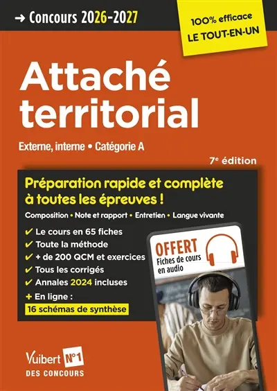 Attaché territorial : externe, interne, catégorie A : concours 2026-2027