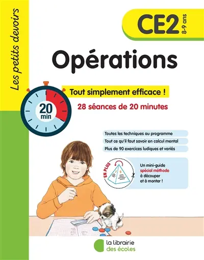Opérations CE2, 8-9 ans : 28 séances de 20 minutes