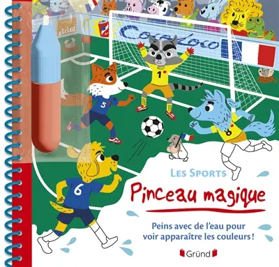Les sports : peins avec de l'eau pour voir apparaître les couleurs !