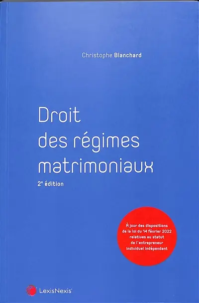 Droit des régimes matrimoniaux