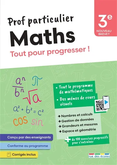 Maths 3e, brevet : tout pour progresser !