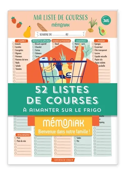 52 listes de courses à aimanter sur le frigo