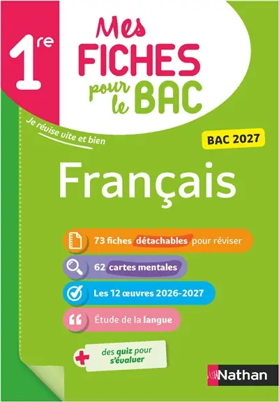 Français 1re : mes fiches pour le bac français 2027