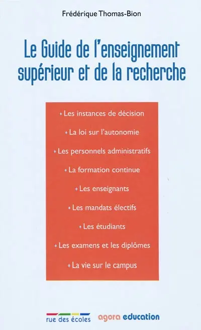Le guide de l'enseignement supérieur et de la recherche