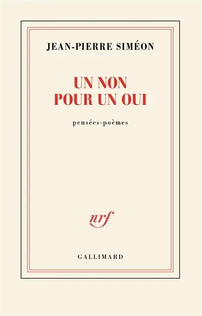 Un non pour un oui : pensées-poèmes