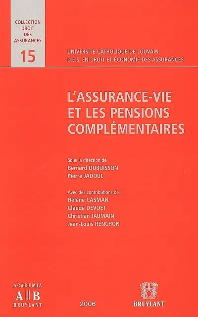 L'assurance-vie et les pensions complémentaires