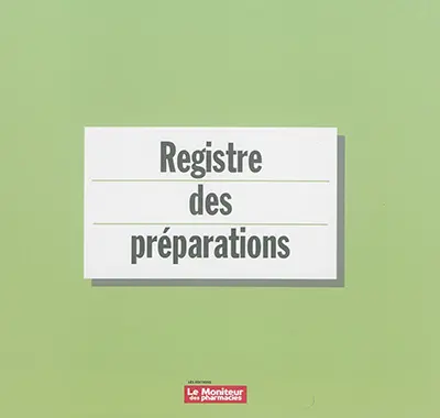 Registre des préparations