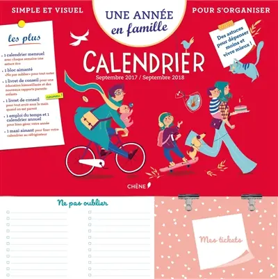 Une année en famille : calendrier : septembre 2017-septembre 2018