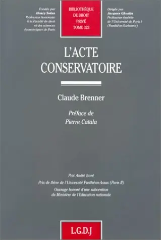 L'acte conservatoire