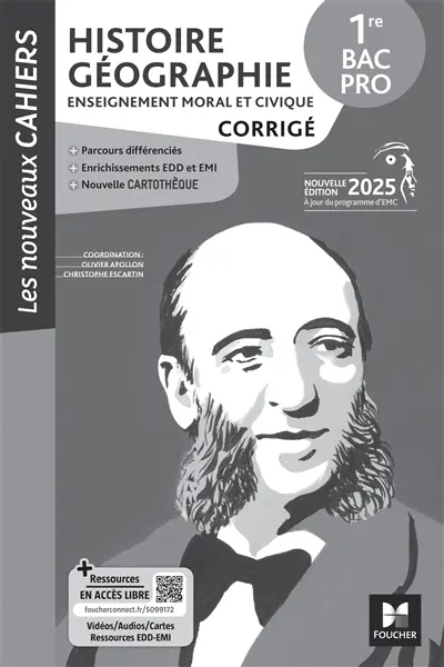 Histoire géographie, enseignement moral et civique 1re bac pro : corrigé