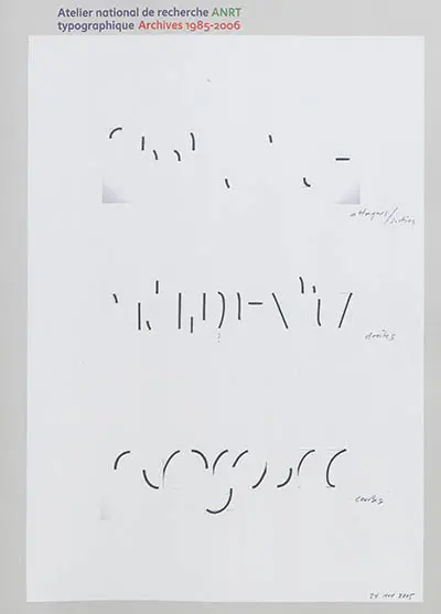Atelier national de recherche typographique, ANRT : archives 1985-2006