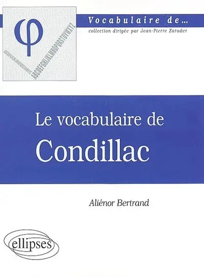 Le vocabulaire de Condillac