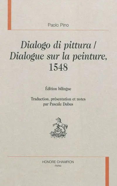 Dialogo di pittura. Dialogue sur la peinture, 1548
