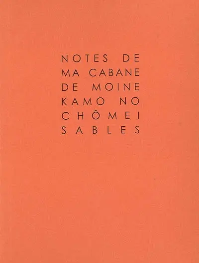 Notes de ma cabane de moine