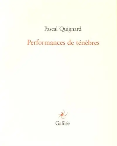 Performances de ténèbres